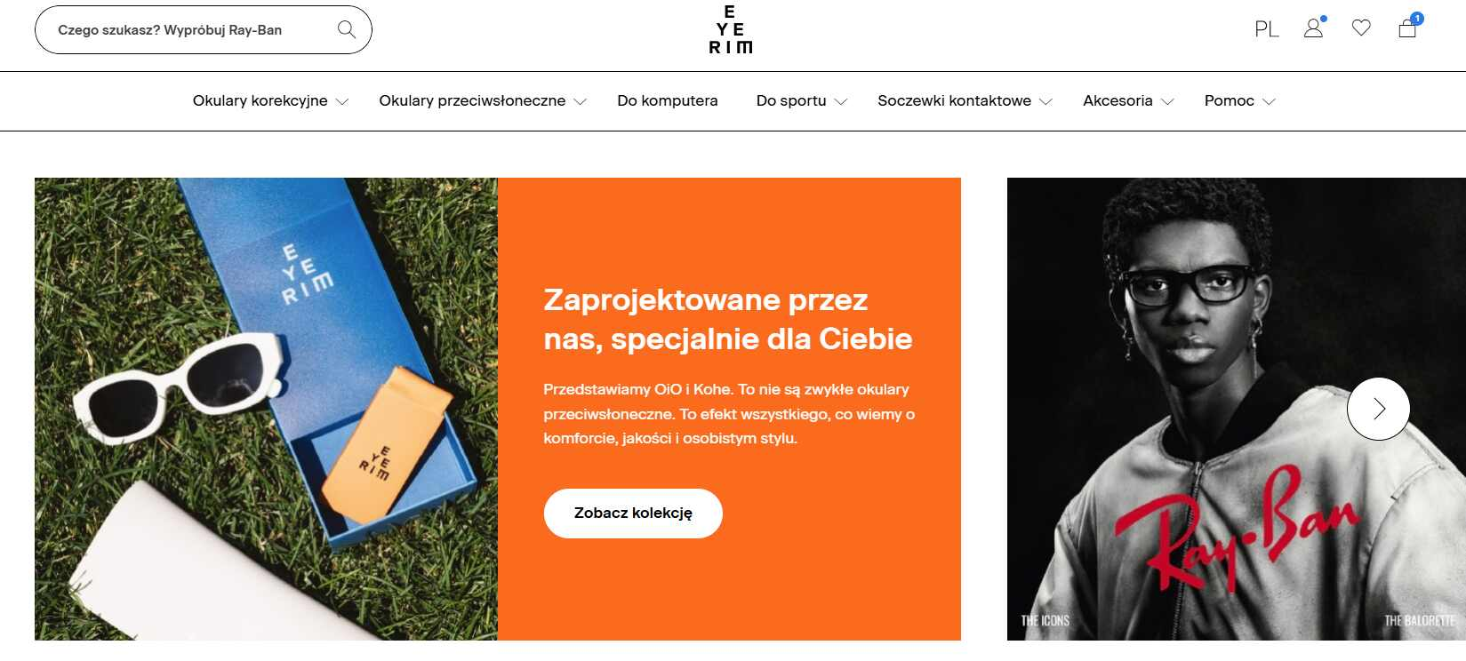 Eyerim - strona internetowa sklepu