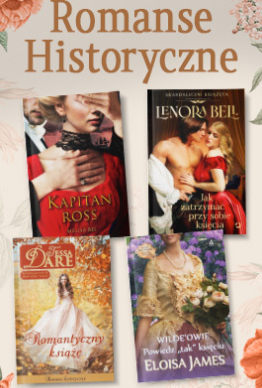 Cztery okładki historycznych romansów