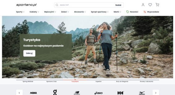 Sportano - strona internetowa sklepu