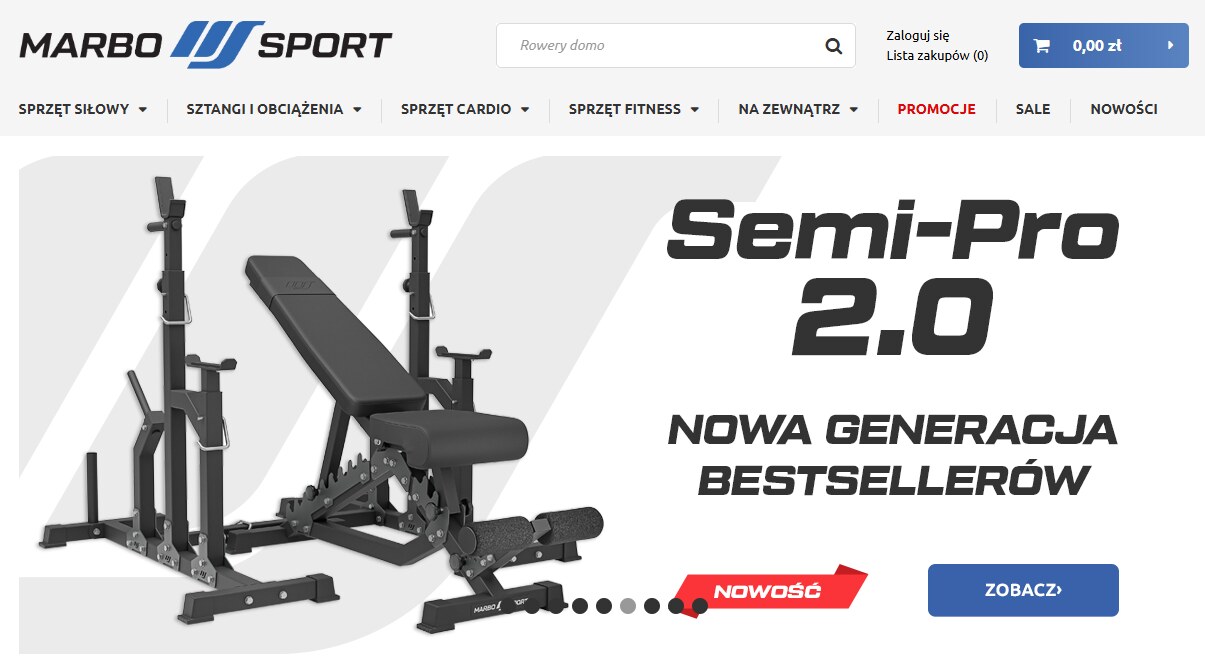 Marbo sport - strona internetowa sklepu