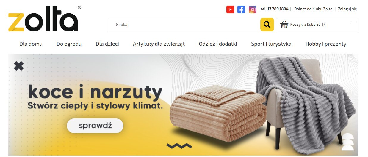 Strona internetowa sklepu