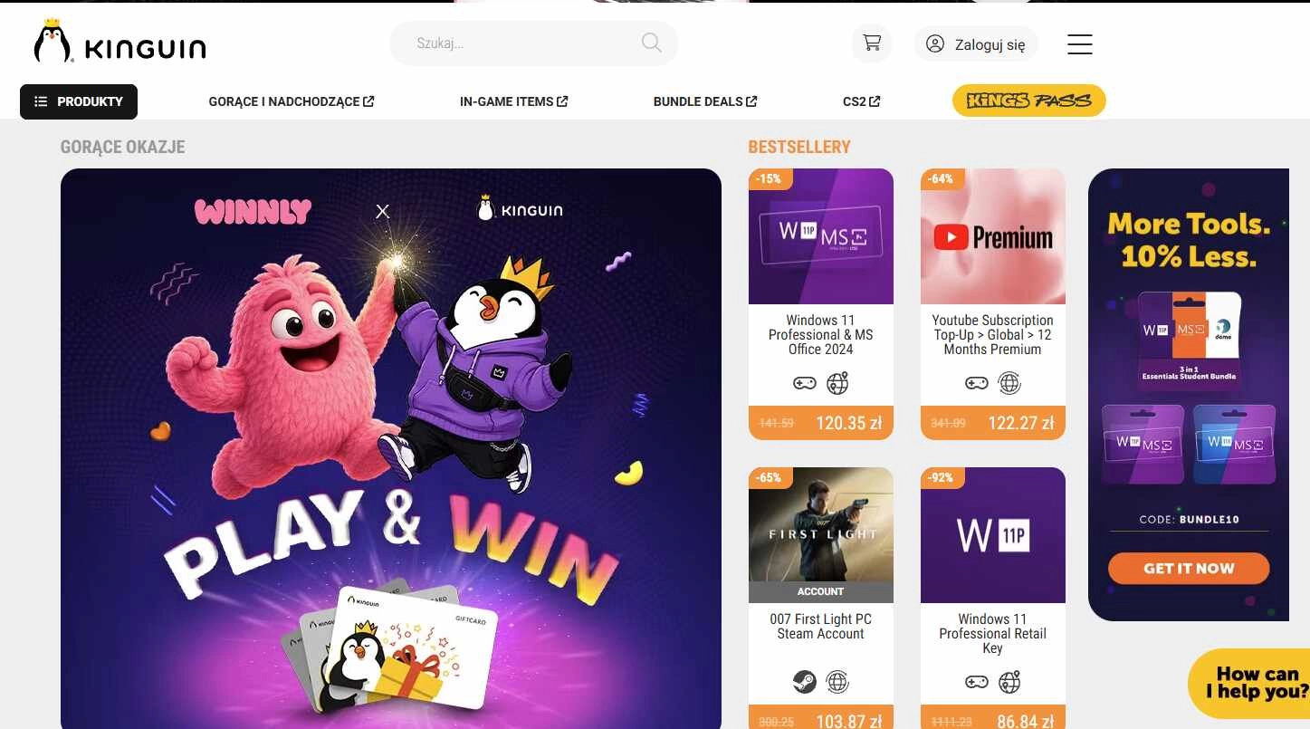 Strona internetowa sklepu