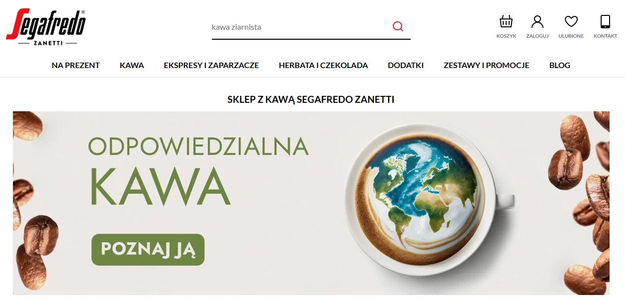 Segafredo - strona internetowa sklepu