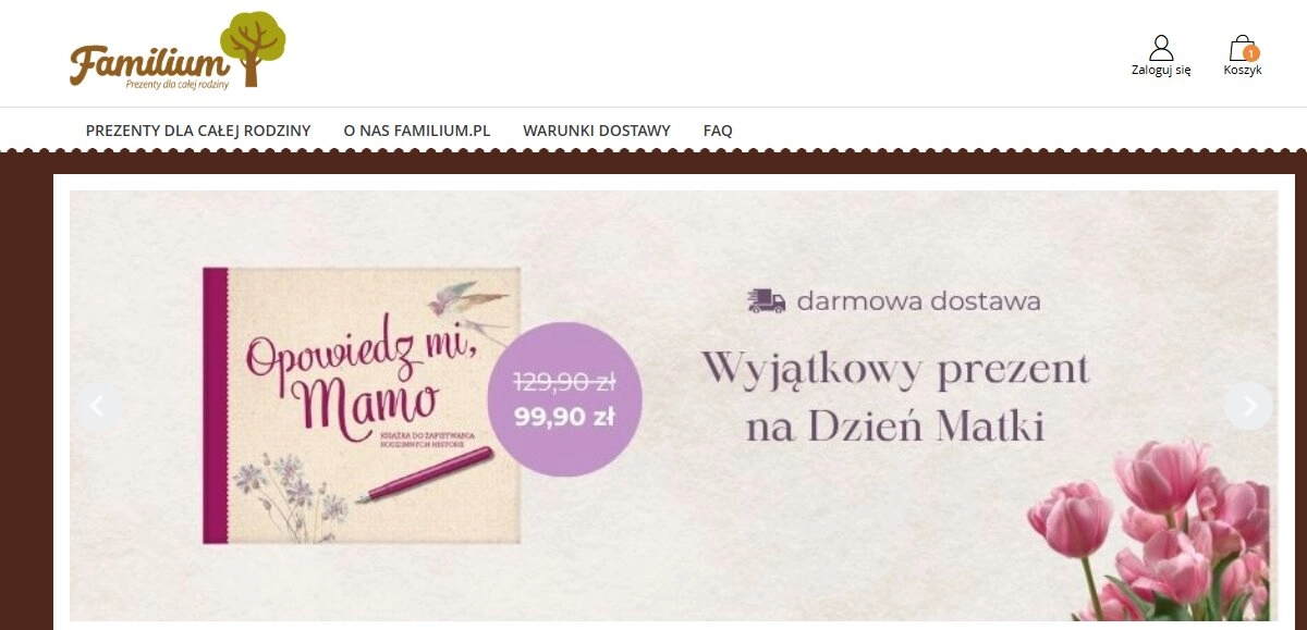 Strona internetowa sklepu