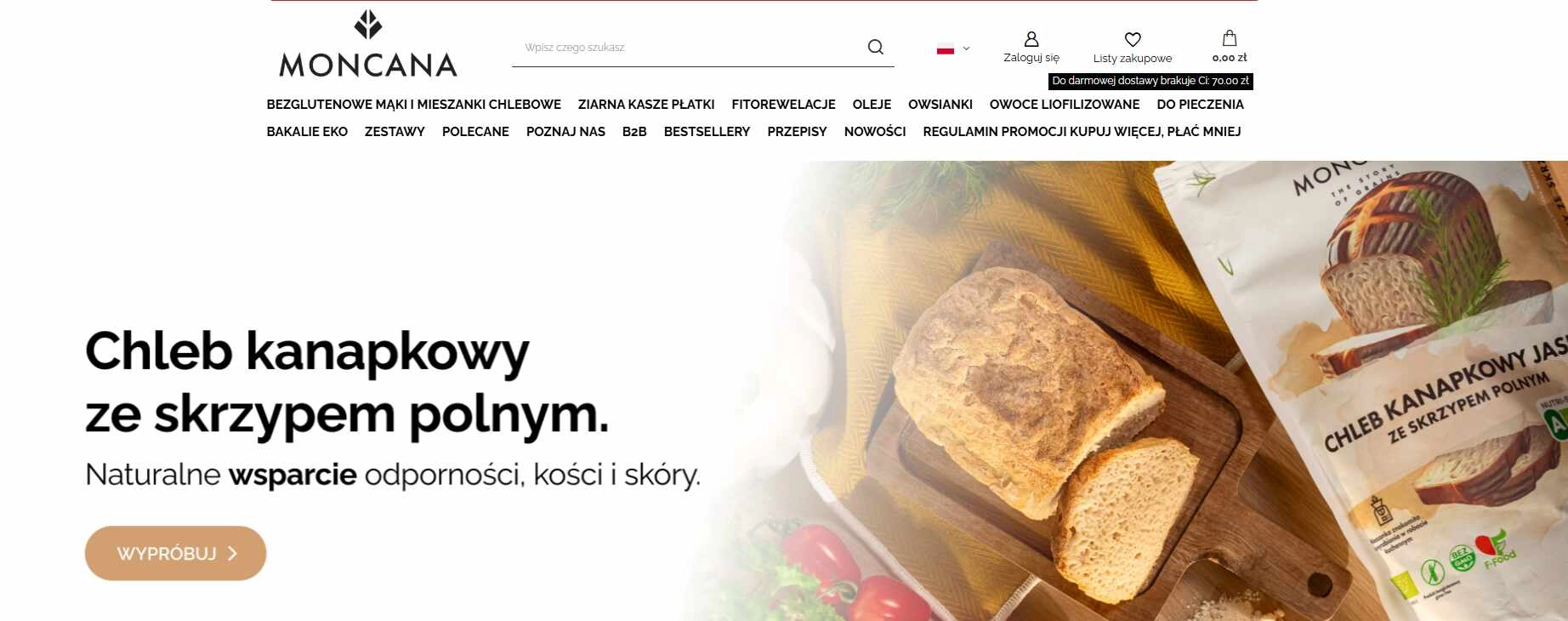 Strona internetowa sklepu