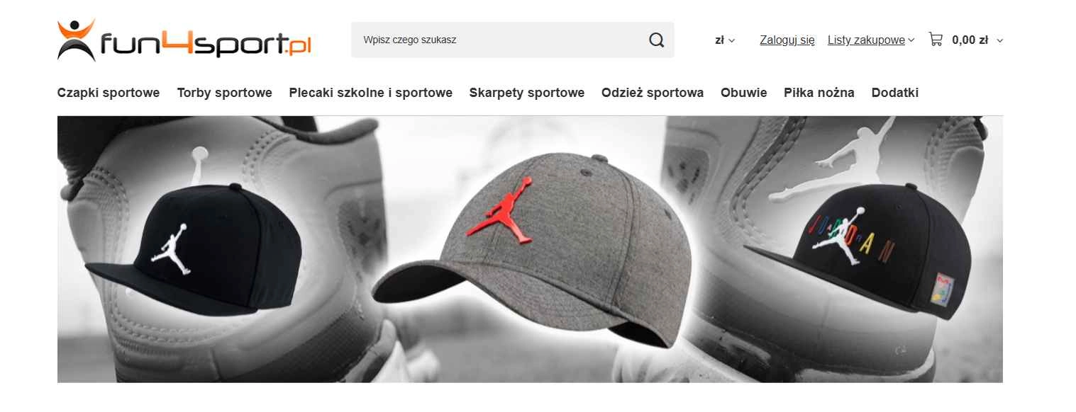 Strona internetowa sklepu fun4sport