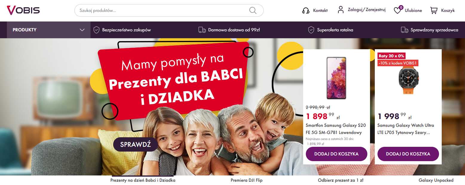 Vobis - strona internetowa sklepu