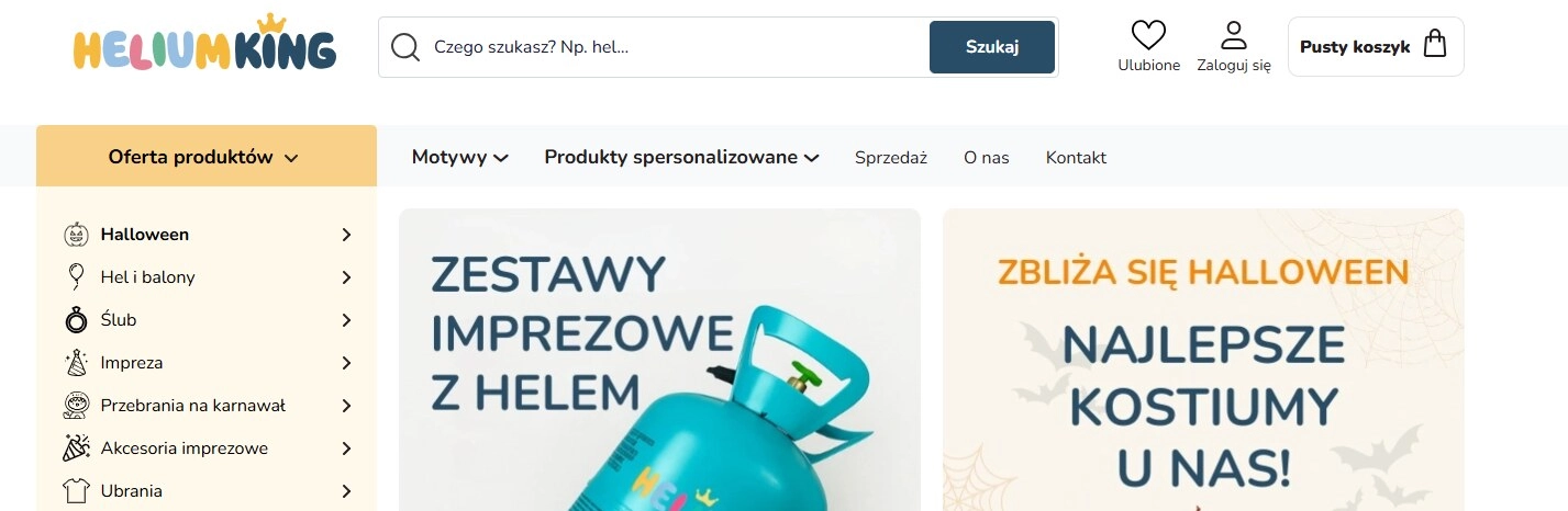 Strona internetowa sklepu