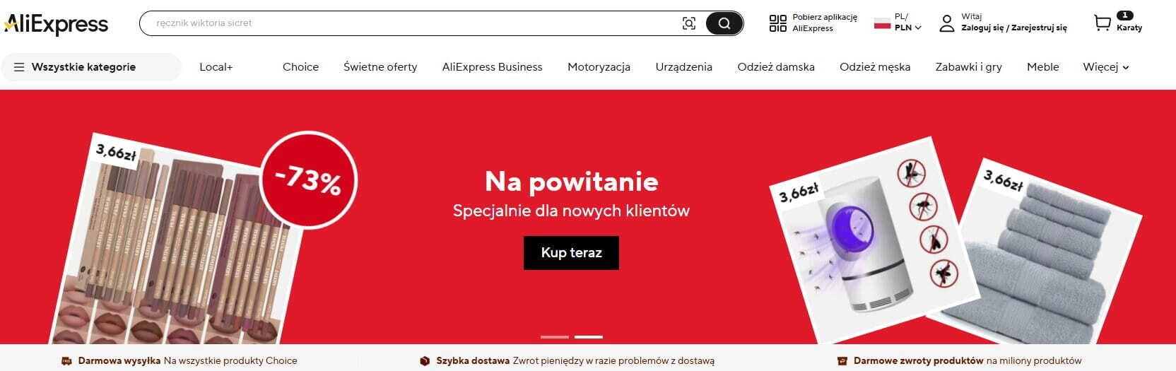 Strona internetowa sklepu