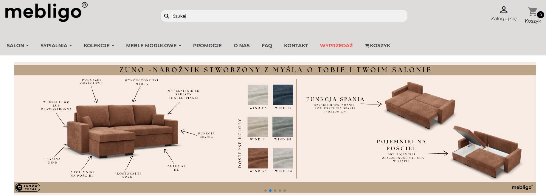 Strona internetowa sklepu