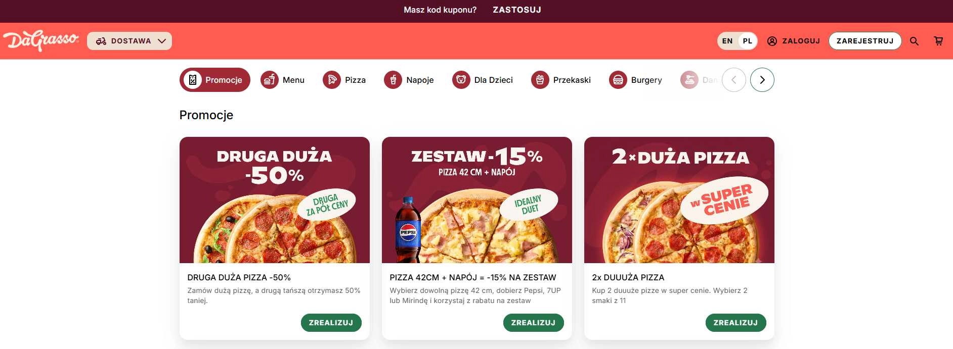 Strona internetowa sklepu