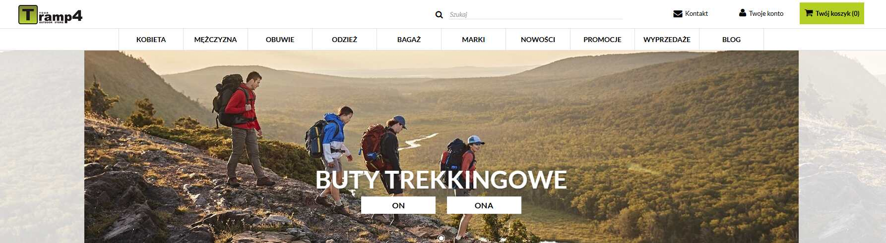 Tramp - strona internetowa sklepu