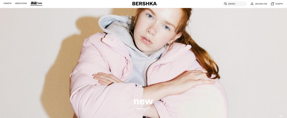 Bershka - strona internetowa sklepu