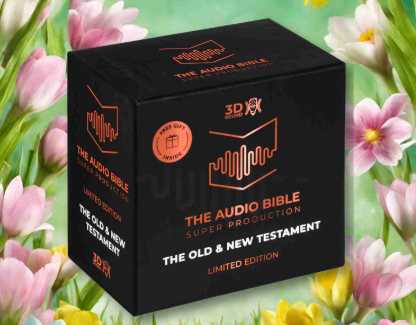 Zestaw płyt z nagraną Biblią czytaną przez aktorów