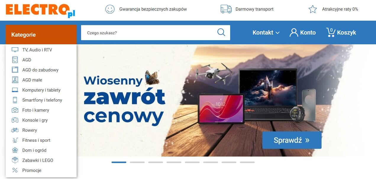 Strona internetowa sklepu