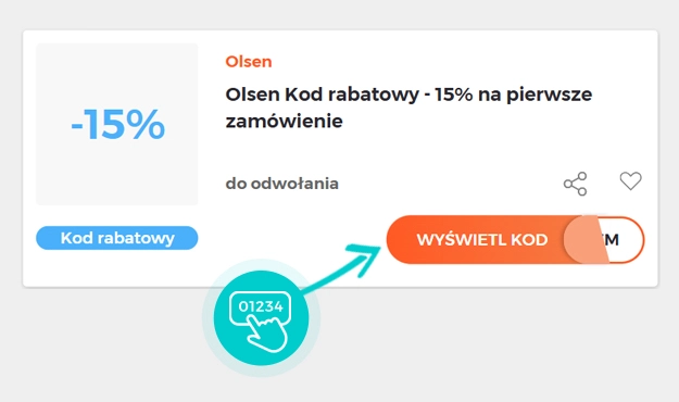Przykład kodu rabatowego dla Olsen