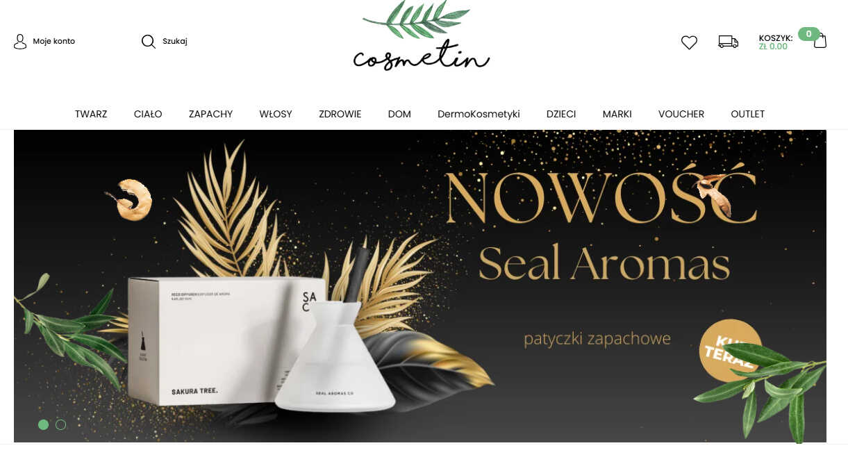 Cosmetin - strona internetowa sklepu