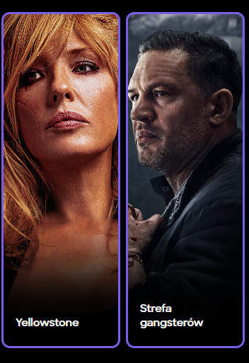 Dwie reklamy wallpaper z najnowszymi serialami
