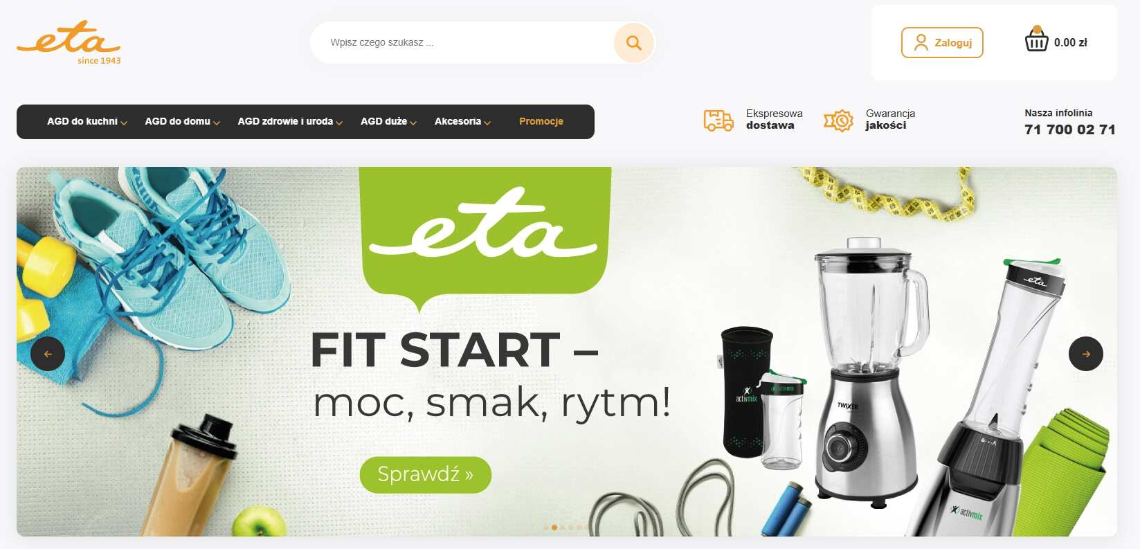 Eta - strona internetowa sklepu