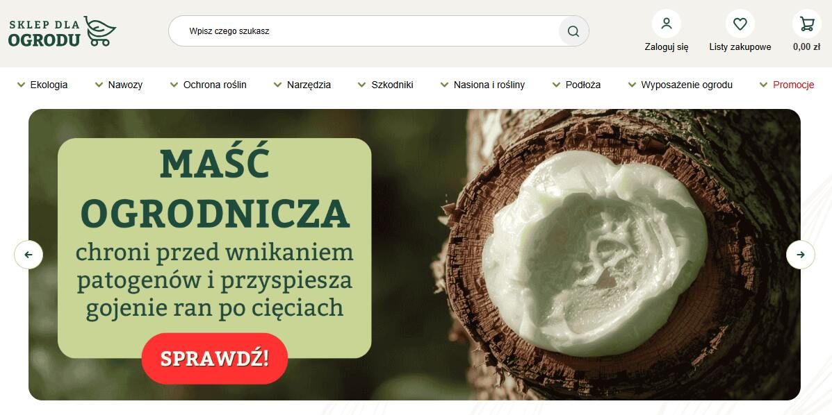 Strona internetowa sklepu