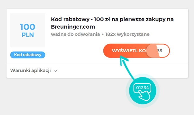 Przykład kodu rabatowego dla Breuninger