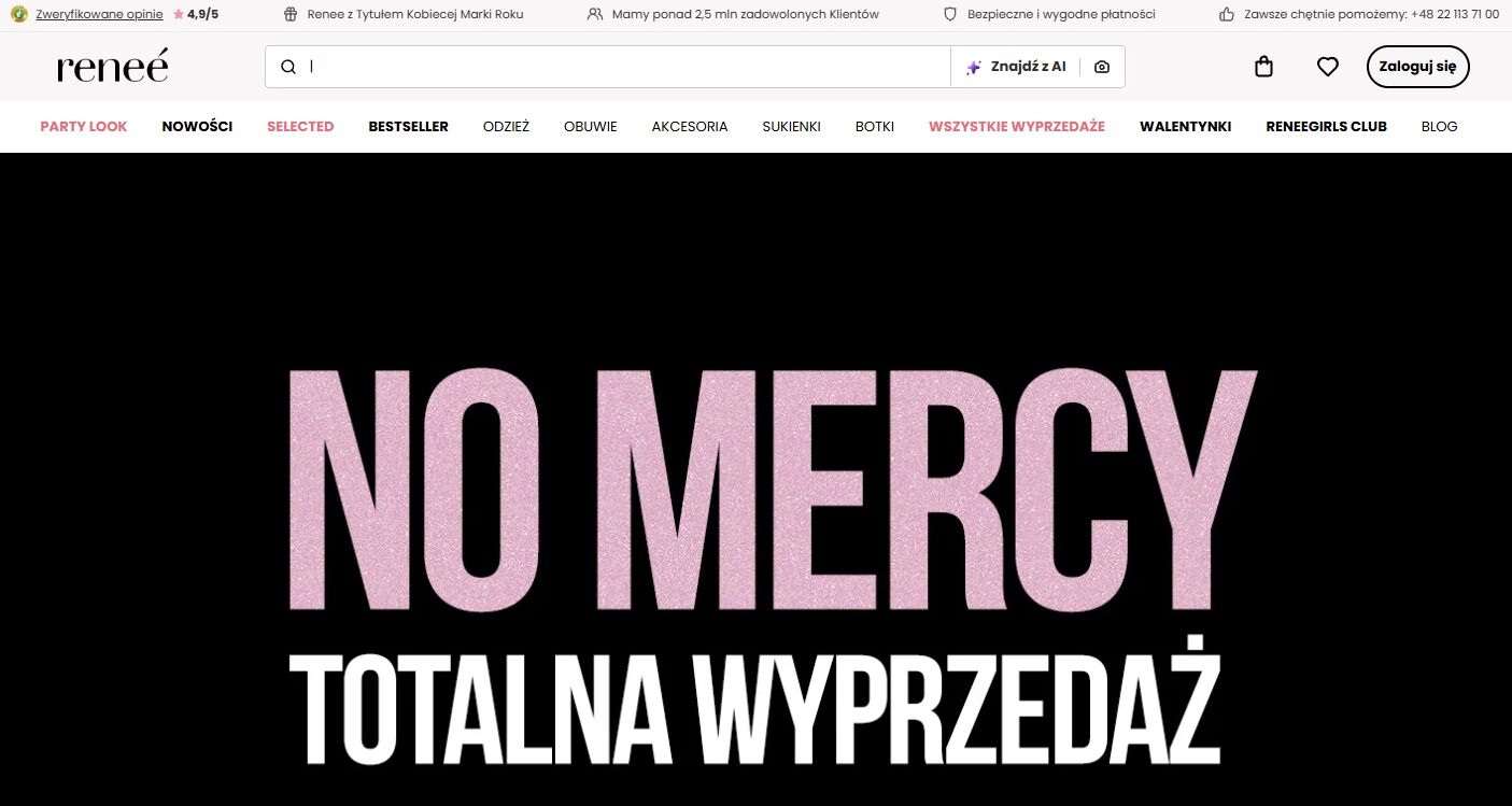 Strona internetowa sklepu