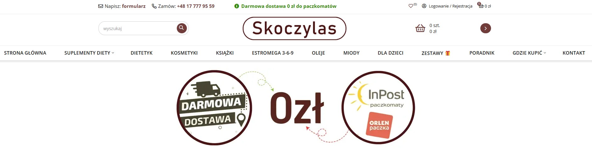 Strona internetowa sklepu
