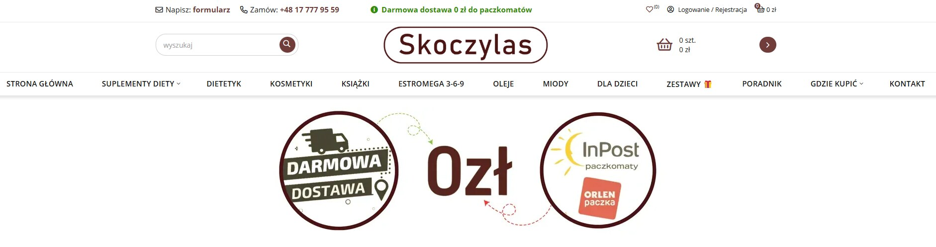 Strona internetowa sklepu