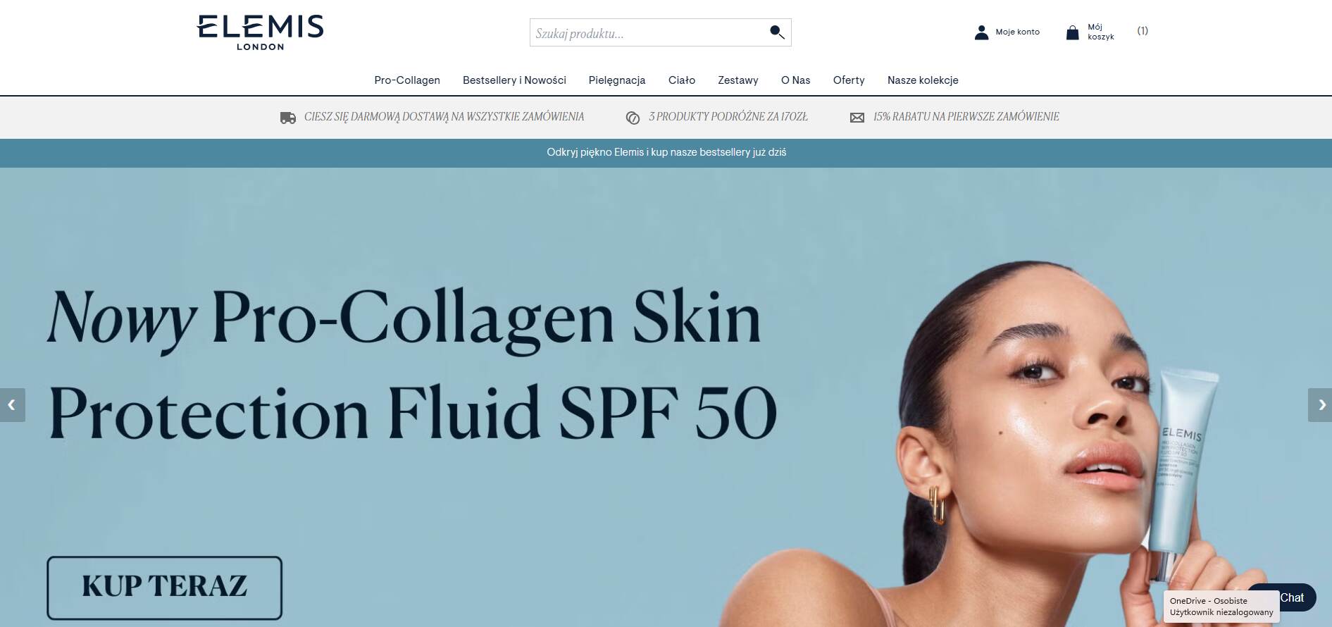 Elemis - strona internetowa sklepu