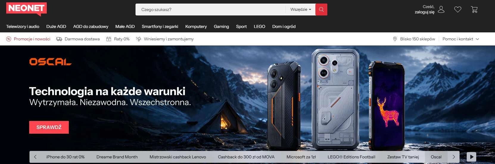 Strona internetowa sklepu