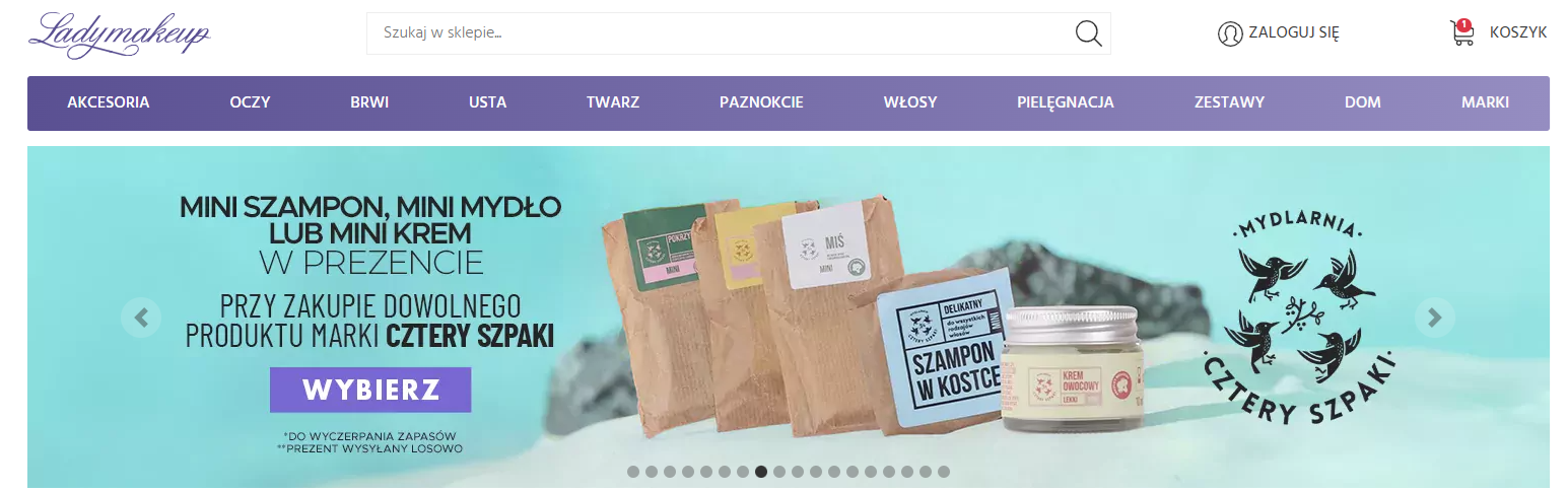 Ladymakeup - strona internetowa sklepu