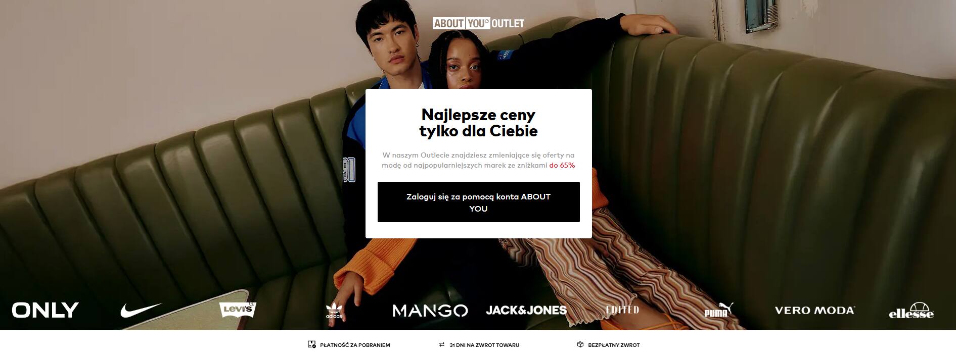 About you outlet - strona internetowa sklepu