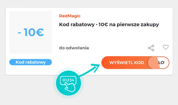 Przykład kodu rabatowego dla RedMagic