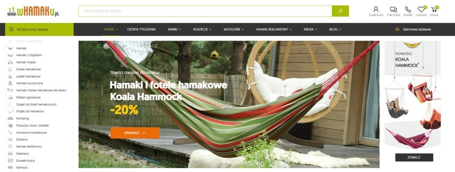 Strona internetowa sklepu