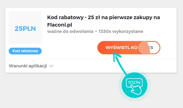 Przykład kodu rabatowego dla Flaconi