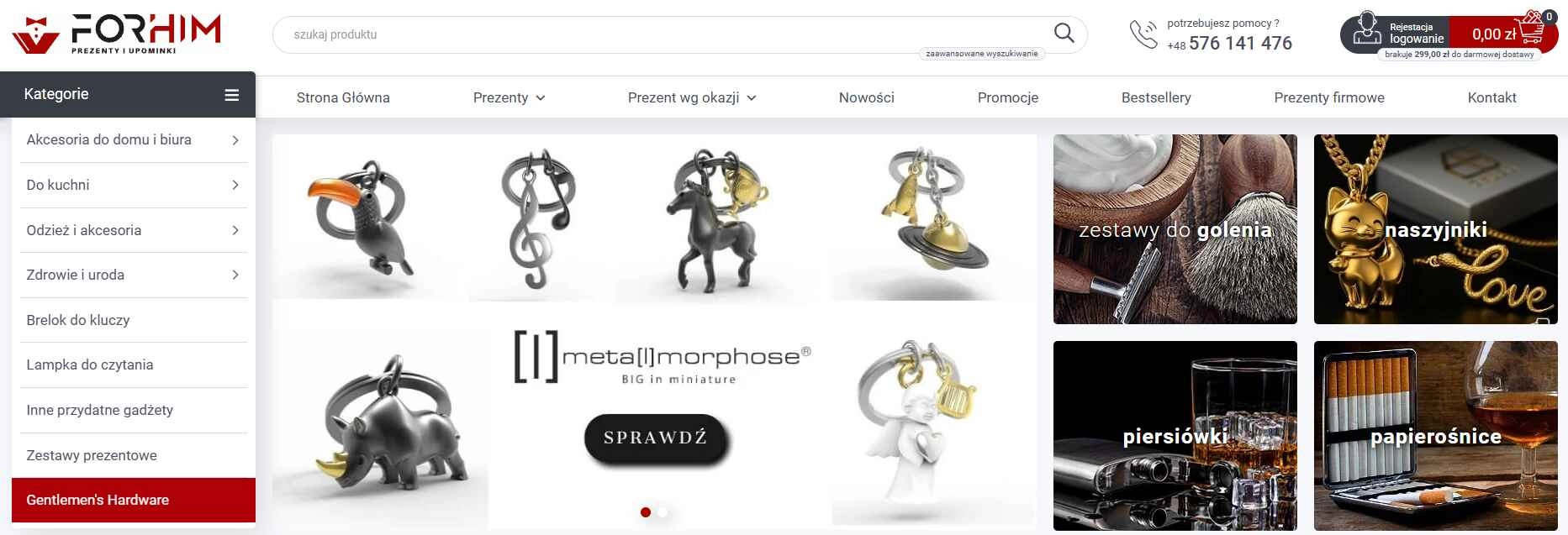 Strona internetowa sklepu