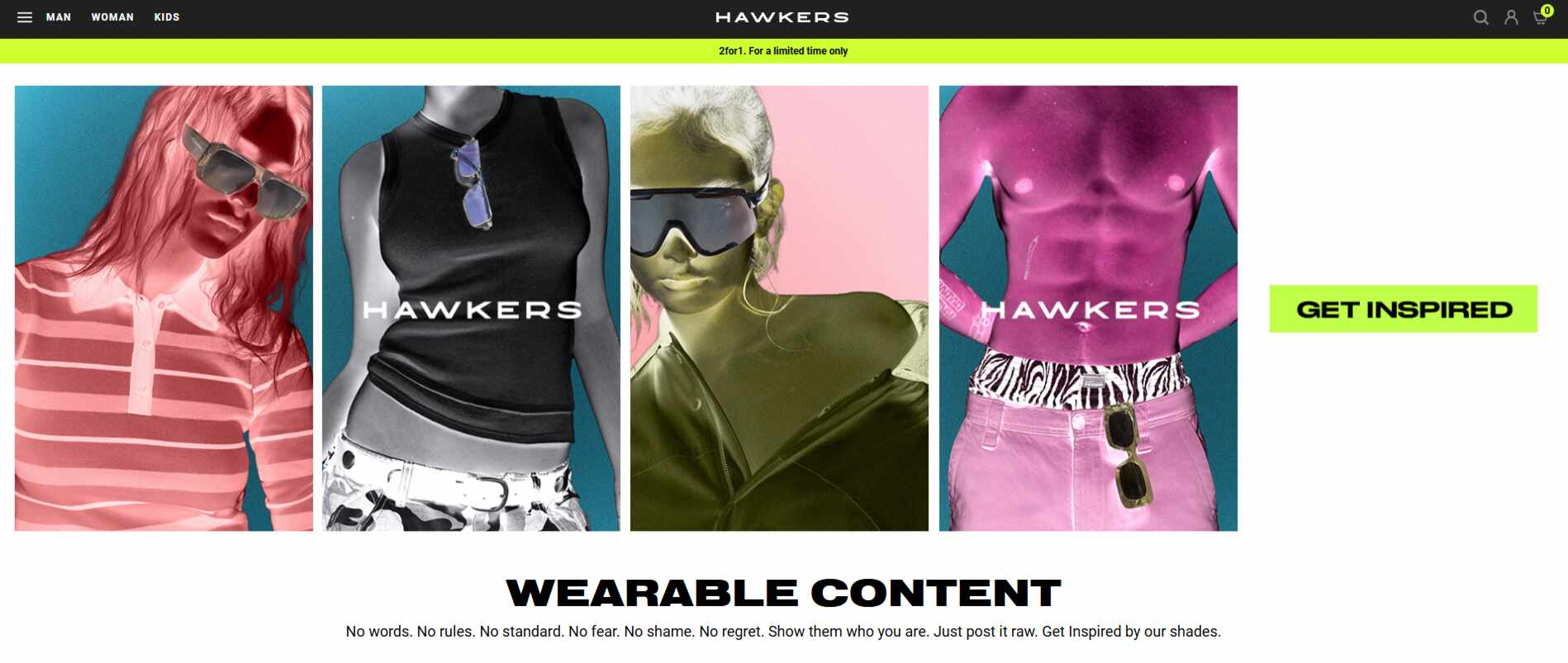 Hawkers - strona internetowa sklepu