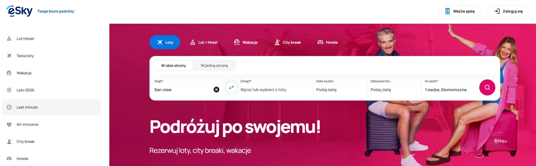 Strona internetowa aplikacji