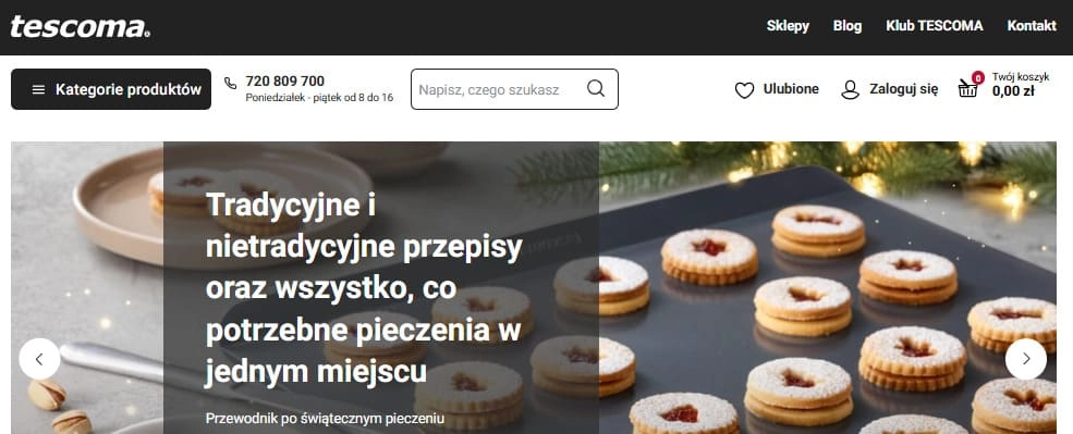Strona internetowa sklepu