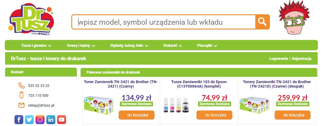 Drtusz - strona internetowa sklepu