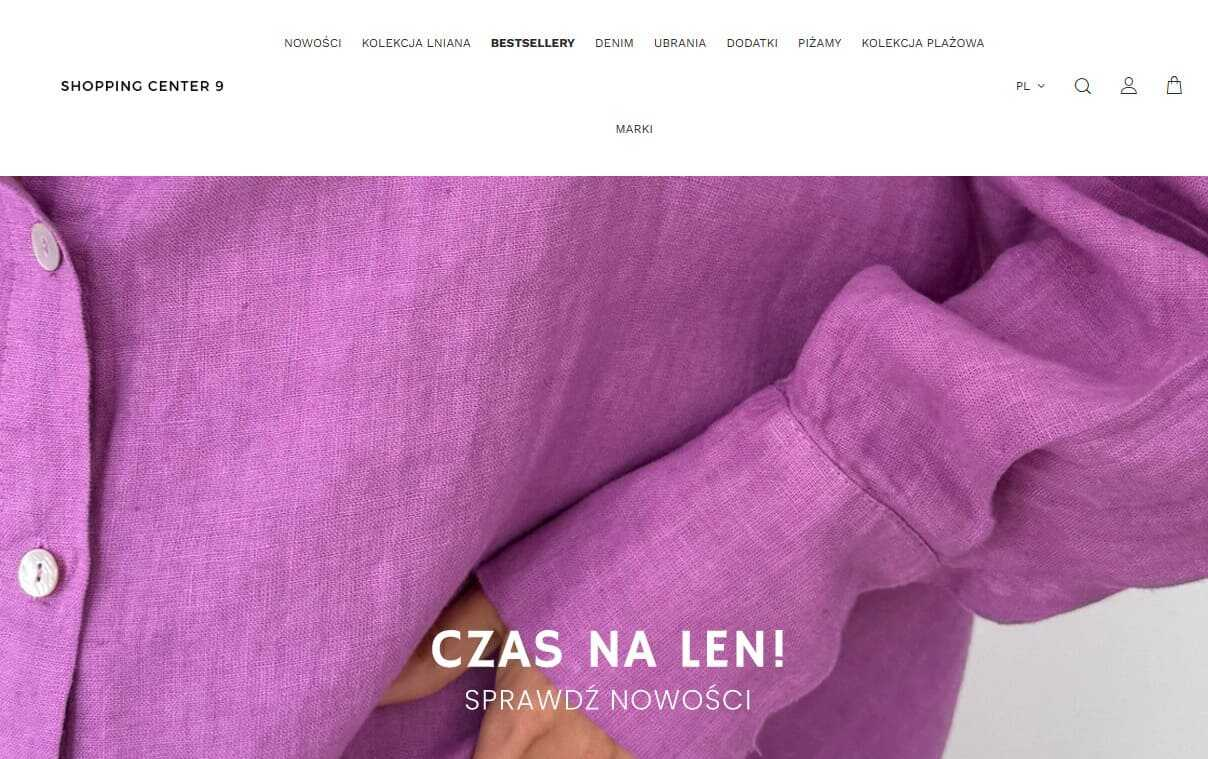 Shopping center 9 - strona internetowa sklepu
