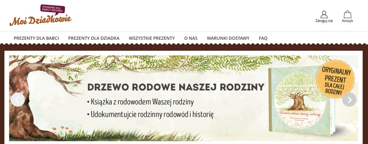 Moi dziadkowie - strona internetowa sklepu