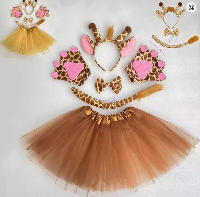 Przebranie dla dziewczynki z tiulowej spódniczki i tygrysich dodatków