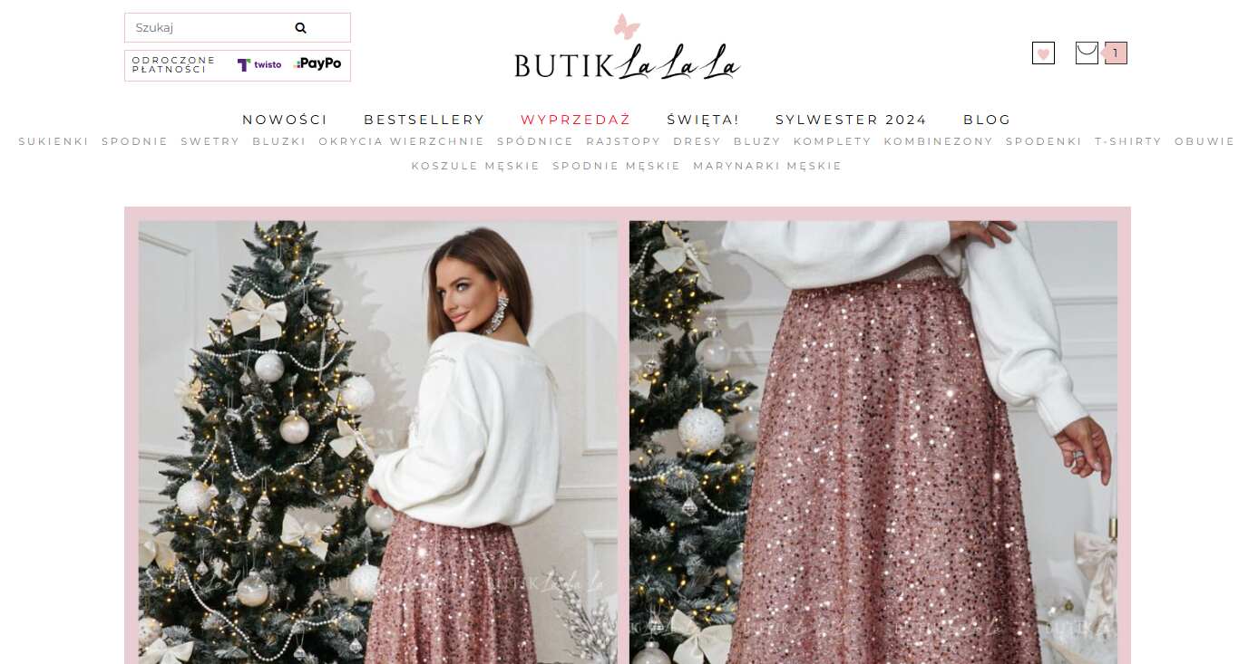 Butik LaLaLa - strona internetowa sklepu