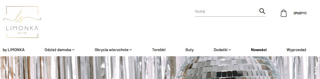 Strona internetowa sklepu