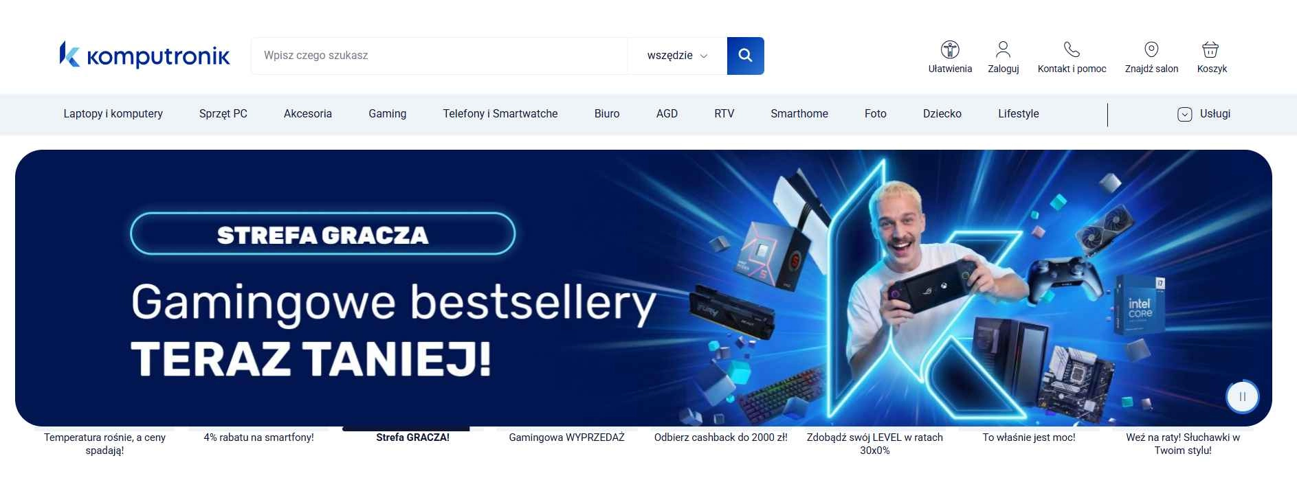 Strona internetowa sklepu